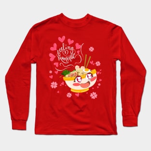 Kawaii Cute Ramen Bowl Ramen Life Ramen Lover Ramen Noodles Long Sleeve T-Shirt